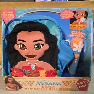 Disney Moana Bluetooth Sing Along Boombox with Karaoke Microphone and Lights